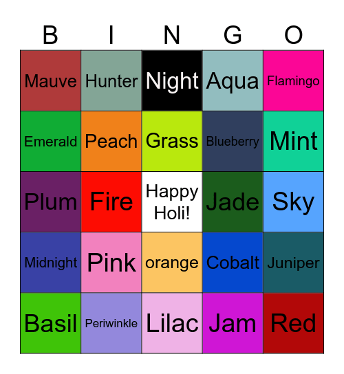 Let's Celebrate! Bingo Card