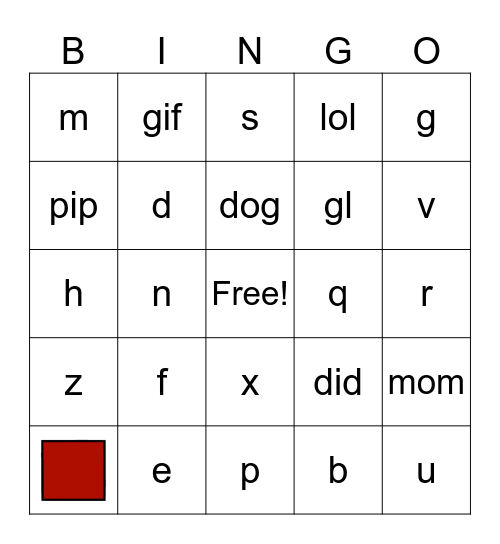 Geomentry Bingo Card