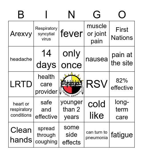 RSV Bingo Card