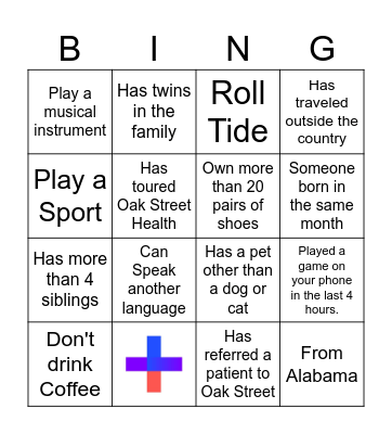 Speed NetworKIN' Bingo Card