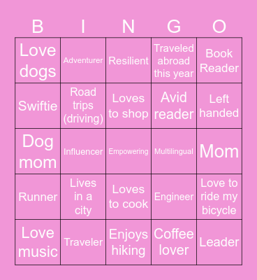 International Women's Day Bingo Card