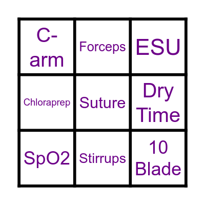 Barrett's Bonus Bingo Card