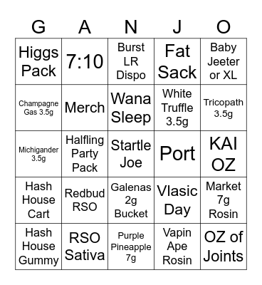 #2 Bingo Card