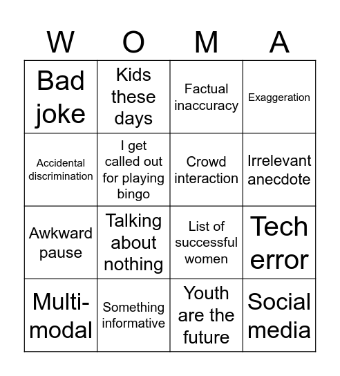 Little Bingo (Informative) Bingo Card