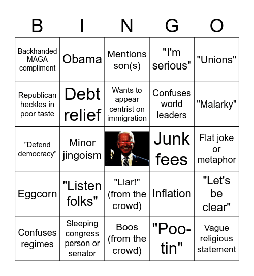 Let's Go Brandon (Dark Version) Bingo Card