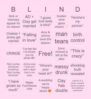 I GUESS L💗VE REALLY IS… Bingo Card