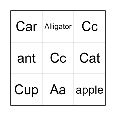 Phonics Bingo (COP1 U1) Bingo Card