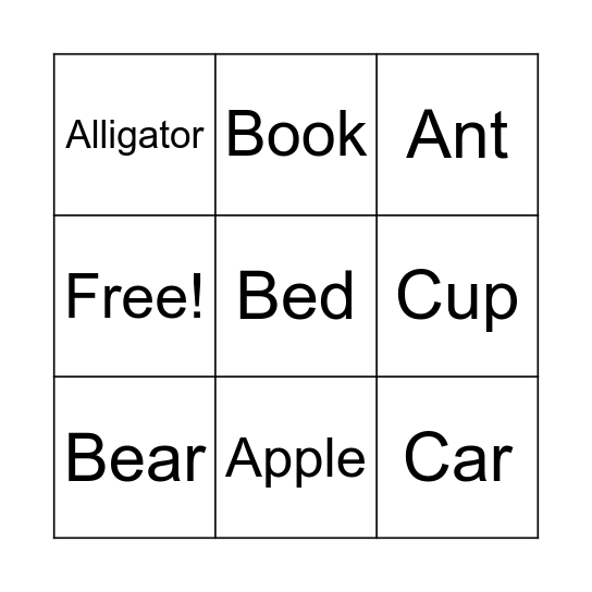 Phonics Bingo (COP1 U1) Bingo Card