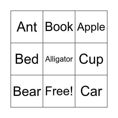 Phonics Bingo (COP1 U1) Bingo Card