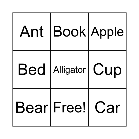 Phonics Bingo (COP1 U1) Bingo Card