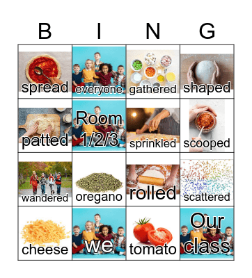 Subject, Verb and Noun Bingo Card