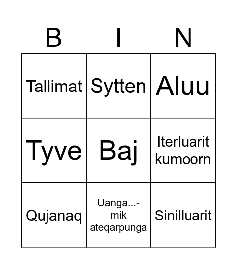 Bingo Card