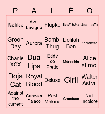 PaléoBingo 2024 Bingo Card
