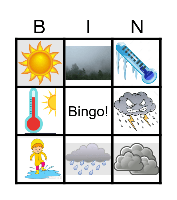 An Aimsir Bingo Card