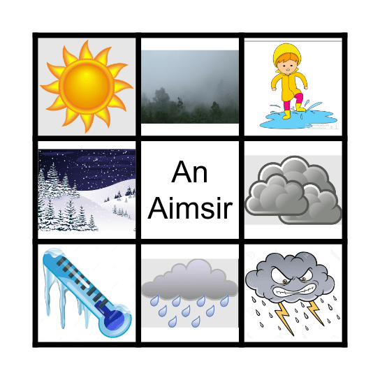 An Aimsir Bingo Card