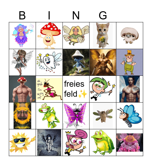 Feen-Bingo Card