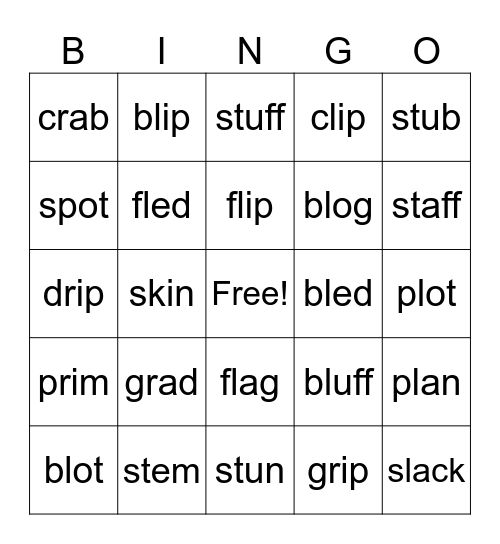 CCVC Bingo Card