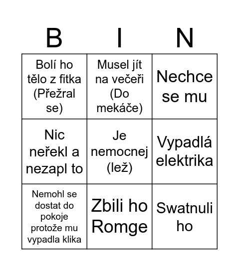 Kapesnik dayoff Bingo Card