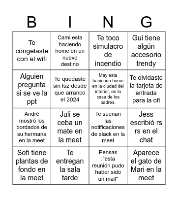 VDD Bingo Card
