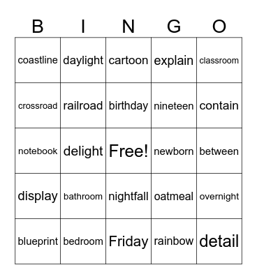 Vowel Team Review 2 Bingo Card