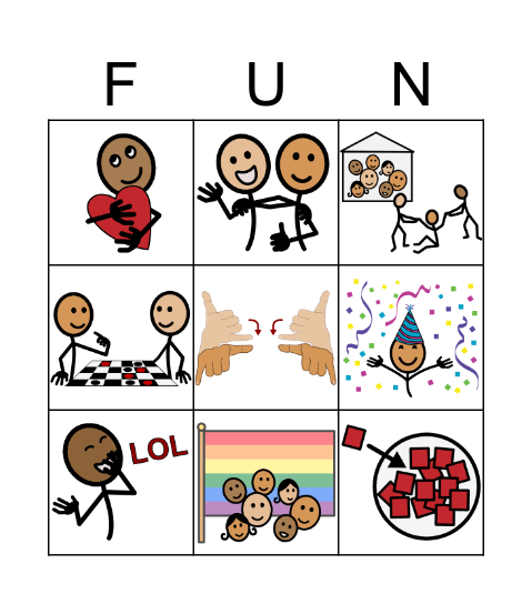 Friendship Bingo Card