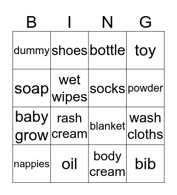 Justine's Superhero Babyshower Bingo! Bingo Card