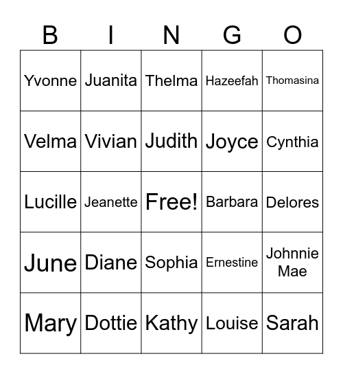 Super Woman 2024 Bingo Card
