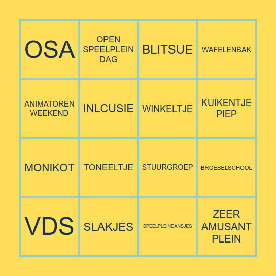 ZAP BINGO Card