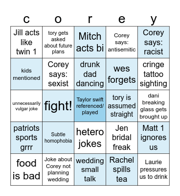 #CountdowntoCutler Bingo Card