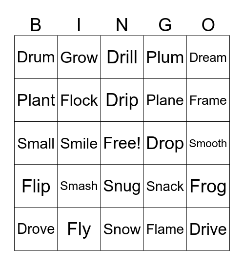 Blends BINGO Card