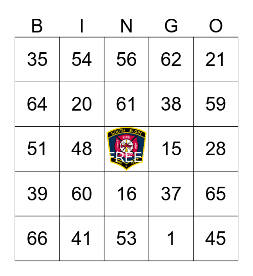 SEFD Bingo Card