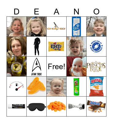 Dad’s Favorite Things Bingo Card