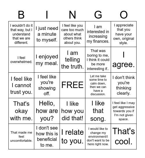 Changing the Narrative - From SLANG to SOCIALLY AWARE Bingo Card