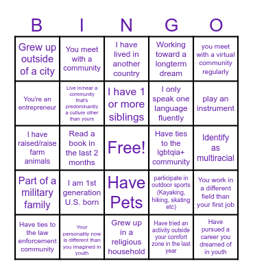 Inclusivity Bingo 2 Bingo Card