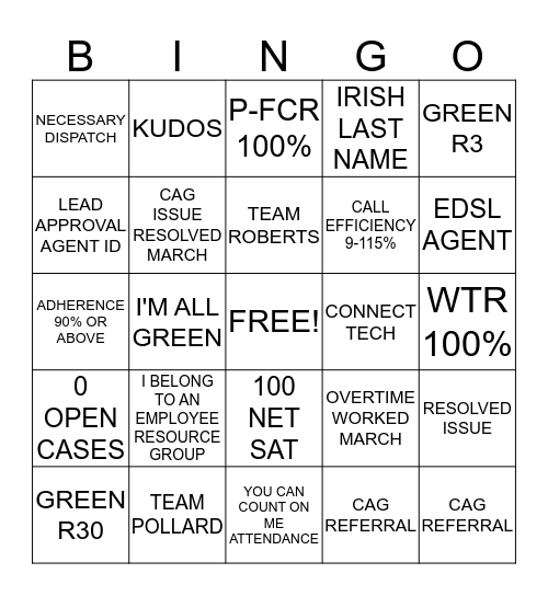 MARCH DETROIT DIVERSITY  Bingo Card