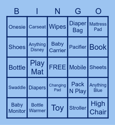 Baby Gift Bingo! Bingo Card