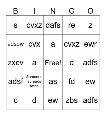 CAKE PARTY Bingo Card