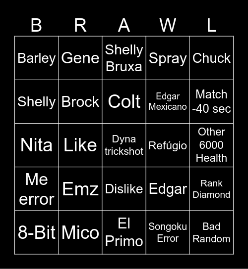 BrawlStars Bingo Card