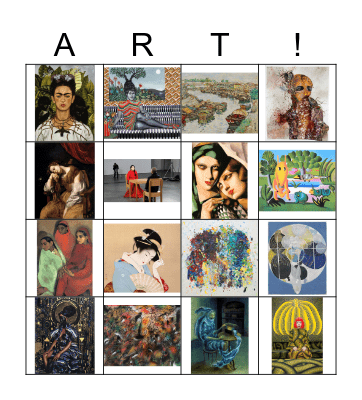 Women in Art Bingo! Bingo Card