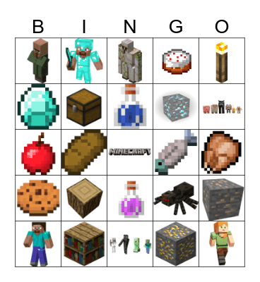 MINECRAFT BINGO! Bingo Card