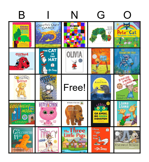 Picture Books Bingo Card