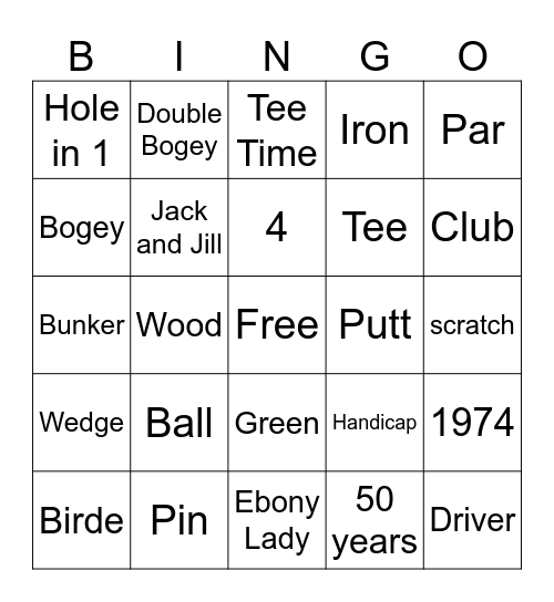 Ebony Ladies 1 Bingo Card