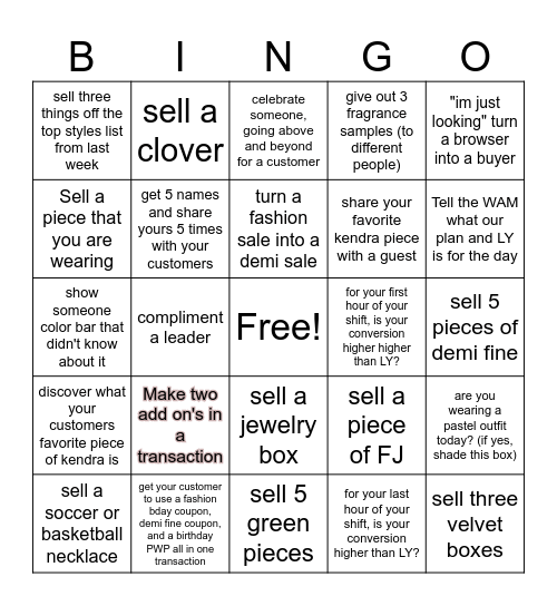 Discover Bingo Card