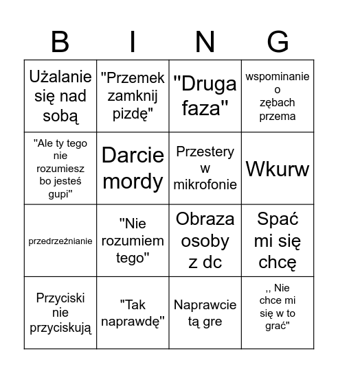maksio bingo Card