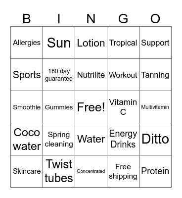 Spring Virtual Event Bingo Card
