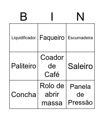Bingo | Chá de Panela Bingo Card