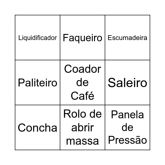 Bingo | Chá de Panela Bingo Card