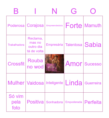 Mulher Crossfiteira Bingo Card
