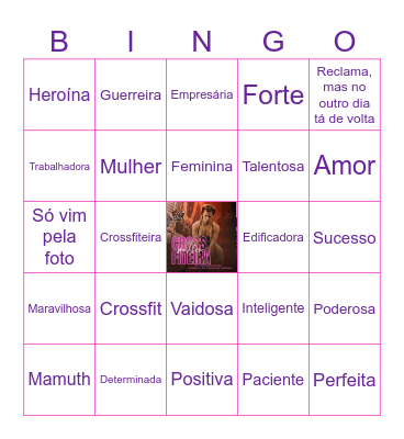 Crossfit: Coisa De Mulher Bingo Card
