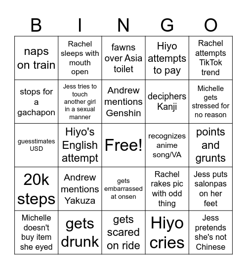 TPExTYO 2024 Bingo Card